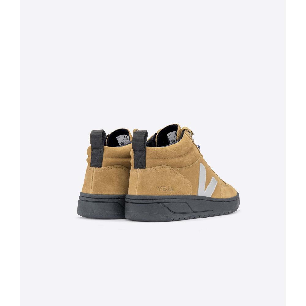 Veja RORAIMA SUEDE Høye Dame Khaki | NO 359KOR